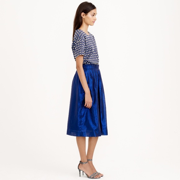 J Crew Metallic Voile Midi Skirt | Poshmark